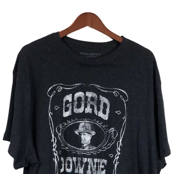 GORD DOWNIE Canadian Genius Rock N Roll Black T shirt Size 3XL - Picture 2 of 4